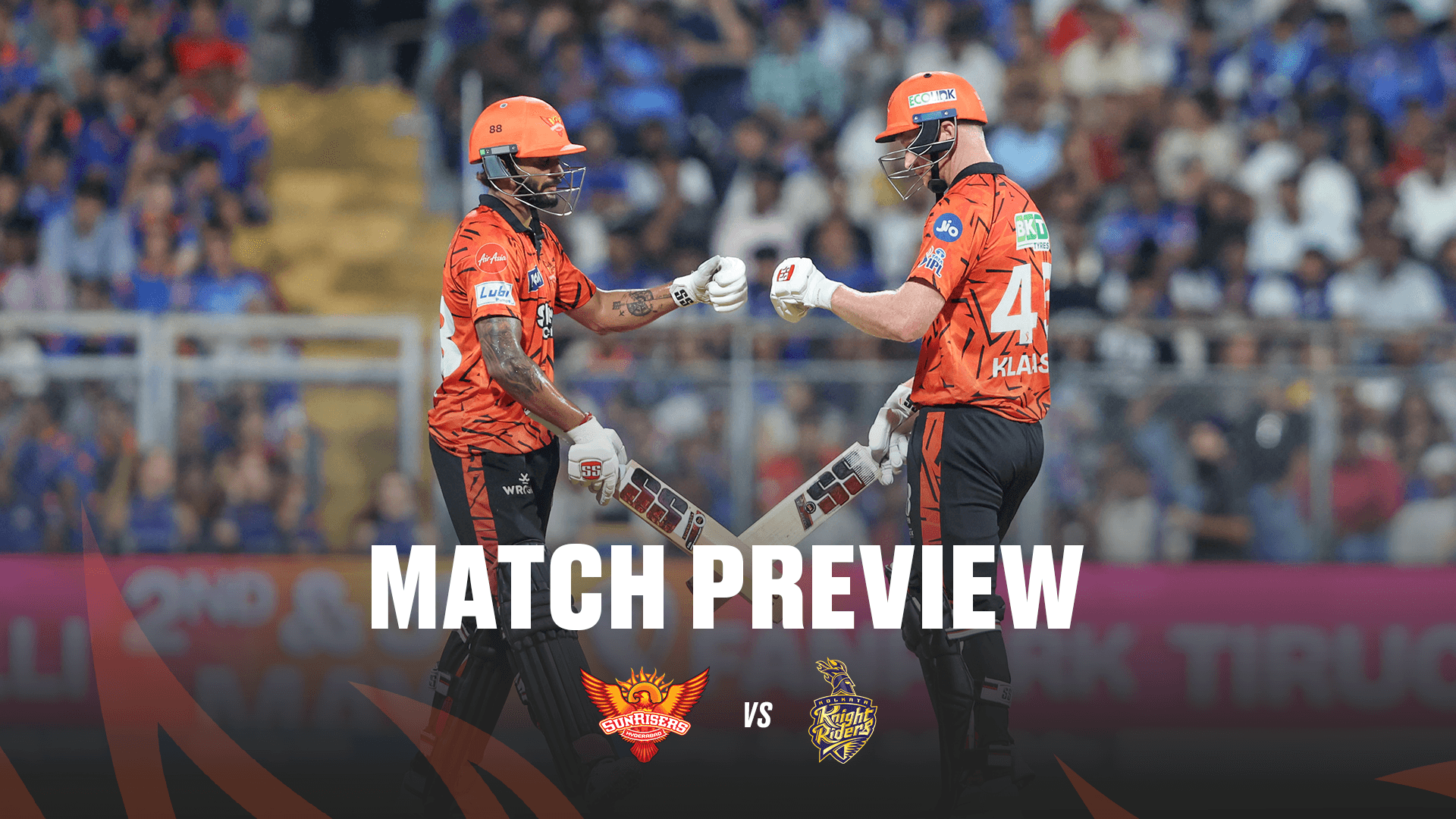 TATA IPL 2026: SunRisers Hyderabad vs Kolkata Knight Riders, Match 45 - Preview